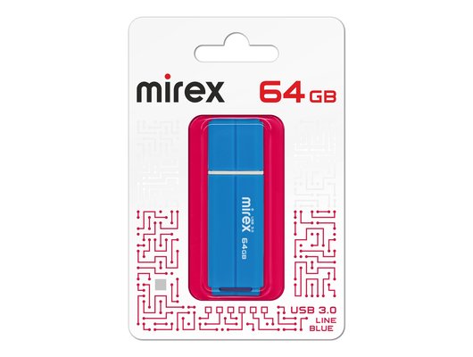 USB Флеш Mirex 64Gb USB 3.0 LINE BLUE (13600-FM3LBU64)
